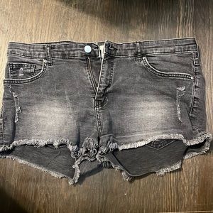 black denim shorts!